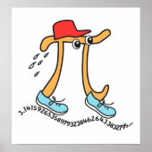 Langdurig pictogram van Pi © Funny Pi Guy Poster (Voorkant)