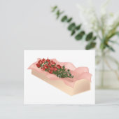 Langdurige roze rozen in doos briefkaart (Staand voorkant)