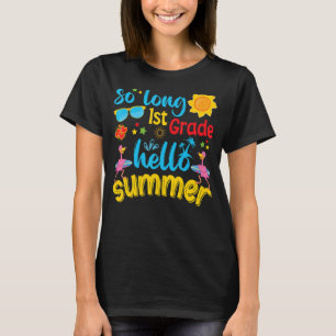 Lange 1e klas Hallo zomerdag op school T-shirt