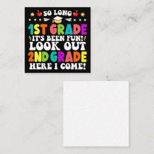 Lange 1e klas... het is een vage blik op 2e klas. informatiekaartje