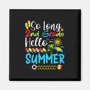 Lange 2e klas Hallo zomerdag op school. Magneet