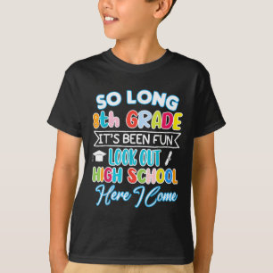 Lange 8e graad Hallo High School Afstuderen Fun T-shirt