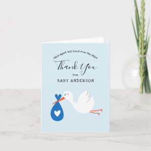 Lange afstand Baby shower per post Bedankt kaart