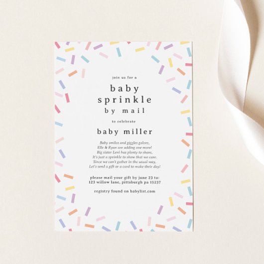 Lange afstand Baby Sprinkle per post Sprinkles Kaart
