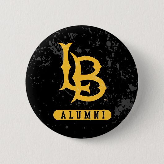 Lange beach state Alumni Distress Ronde Button 5,7 Cm (Voorkant)