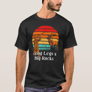 Lange benen x grote rekken hertenjacht Elk Hunter T-shirt