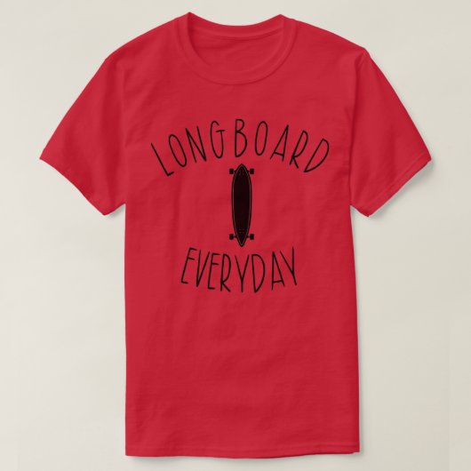 Lange board elke dag 1 t-shirt (Design voorkant)