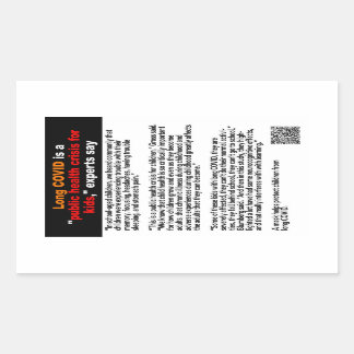 Lange Covid bij kinderen papieren stickers