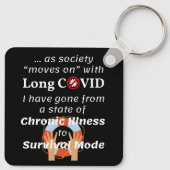 Lange COVID - Chronische ziekte naar overlevingsmo Sleutelhanger (Achterkant)