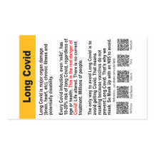 Lange Covid info paper sticker