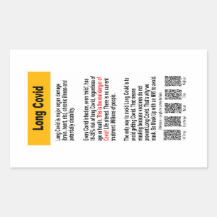 Lange Covid info paper sticker