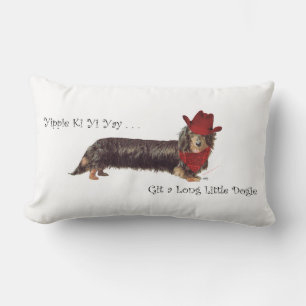 Lange Dachshond Cowboy Kussen