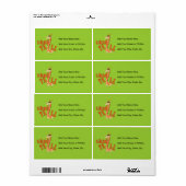 Lange de Tribune van de giraf Etiket (Full Sheet)