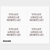 Lange dode talen - Latijn Rechthoekige Sticker (Vel)