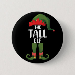 Lange Elf Overeenkomstige Familie Kerstmis Ronde Button 5,7 Cm
