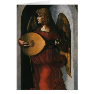 L'ange en rouge jouant du luth de Léonard de Vinci