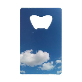 Lange enkelvoudige wolk kredietkaart flessenopener