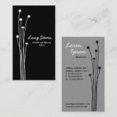 Lange gedichten - zwart-wit visitekaartje (Voorkant / Achterkant)