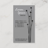 Lange gedichten - zwart-wit visitekaartje (Achterkant)