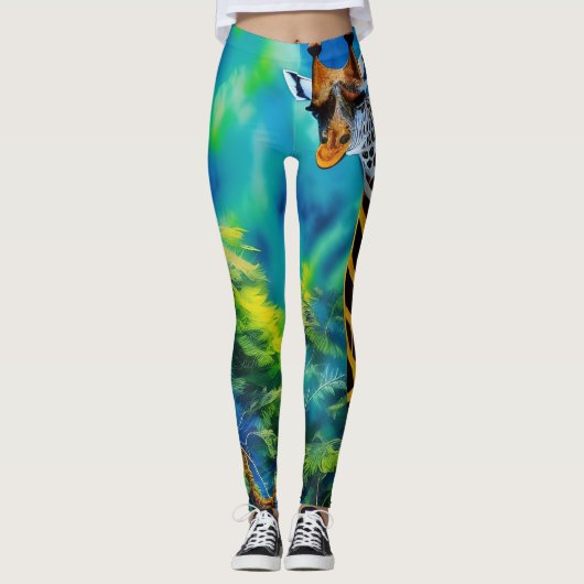 Lange Giraffe in de Bomen Leggings (Voorkant)
