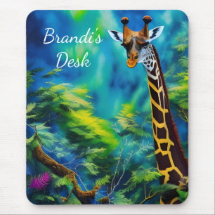 Lange Giraffe in de Bomen Muismat