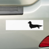Lange Haar Dachshund Bumpersticker (Op auto)