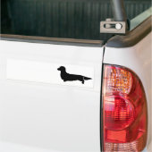 Lange Haar Dachshund Bumpersticker (Op Truck)