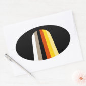 LANGE HAARTROTS OVALE STICKER (Envelop)