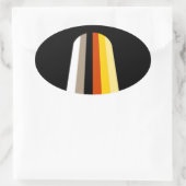 LANGE HAARTROTS OVALE STICKER (Tas)