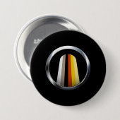 Lange haartrots ronde button 7,6 cm (Voorkant /achterkant)