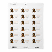 Lange-haire Dachshund Return Address Label (Full Sheet)
