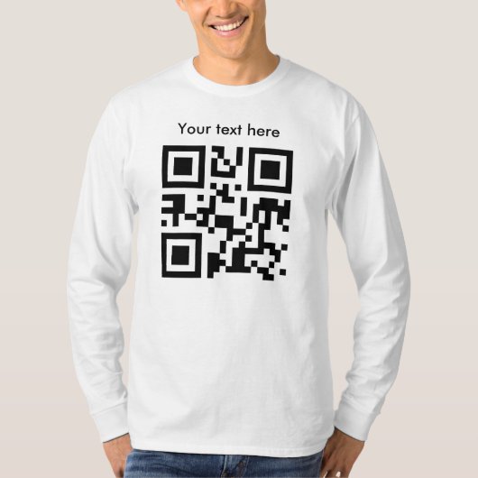 Lange hoes, gemonteerd (aangepaste tekst) t-shirt (Voorkant)