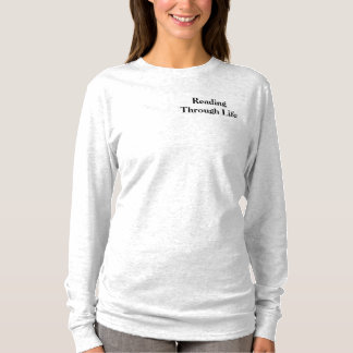 Lange hoes lezen door het leven t-shirt