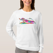 Lange hoes t-shirt met danser (Voorkant)