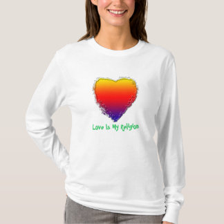 Lange hoes voor vrouwen - liefde is mijn religie t-shirt