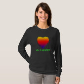 Lange hoes voor vrouwen T-Shirt Love is mijn relig (Voorkant volledig)