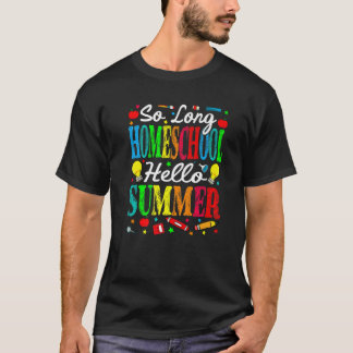 Lange homeschool Hallo zomerdag op school T-shirt