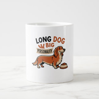 Lange Hond Grote Persoonlijkheid Cartoon Extra Grote Beker