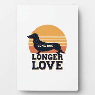 Lange Hond Langere Liefde Vintage Dachshond Zonson Fotoplaat