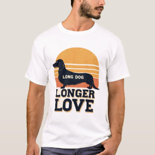 Lange Hond Langere Liefde Vintage Dachshond Zonson T-shirt