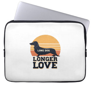 Lange Hond Langere Liefde Vintage Dachshund Zonson Laptop Sleeve