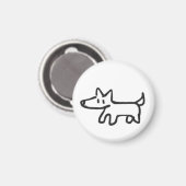 lange-hondenmagneet magneet (Voorkant / Achterkant)