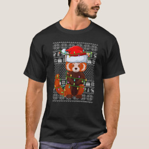 Lange kerstfeestelijke kerstdagen verlichten Santa T-shirt