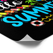 Lange Kindergarten Grade Hallo Summer Poster (Hoek)