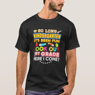 Lange Kindergarten kijken uit 1e klas hier en ik g T-shirt