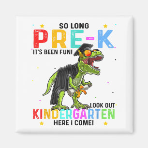 Lange kleuterschool hier kom ik Dinosaur Gr Magneet