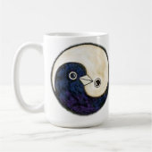 Lange koffie mok met Yin Yang duifjes van rust (Links)