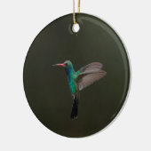 Lange kolibrie tijdens de vlucht keramisch ornament (Links)