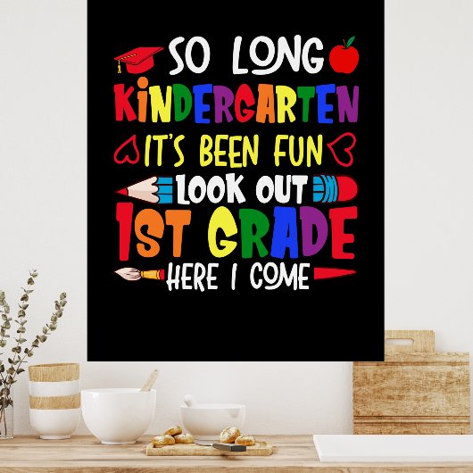 Lange leraar eerste klas poster (Keuken)