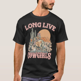 Lange levende cowmeiden, krop, land t-shirt